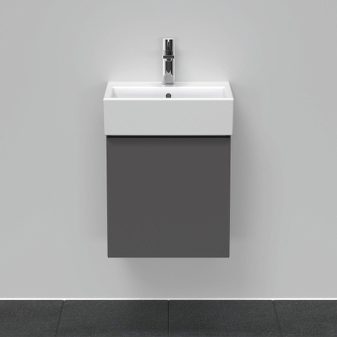 Duravit D-Neo wastafelonderkast 43.4x44x32.2cm Rechtsdraaiend 1 deur Grafiet Mat SW640596