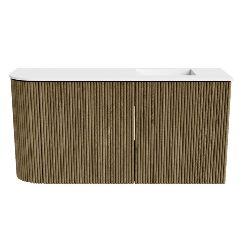 Mondiaz JOYA 81.6cm toiletmeubel - ronding links kleur Dusk - Wastafel FAYE positie Rechts 1 kraangat kleur Talc. SW1421601
