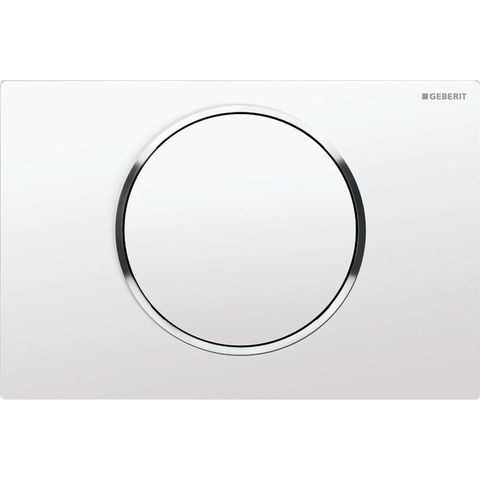 Geberit Sigma10 bedieningplaat met frontbediening voor toilet 24.6x16.4cm wit 0730024