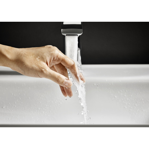 Hansgrohe VIVENIS 1 greeps wastafelkraan - 110 PopUp - trekwaste - hoogglans chroom SW642491