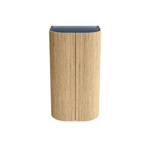 MONDIAZ KURVE Colonne de salle de bains 160cm couleur Walnut avec 4 portes SW1122544