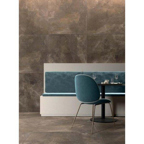 ÉCHANTILLON Ceralto Briano Accent carreau de sol et de mur Uni 100x100cm IMPERIAL BROWN SW976486