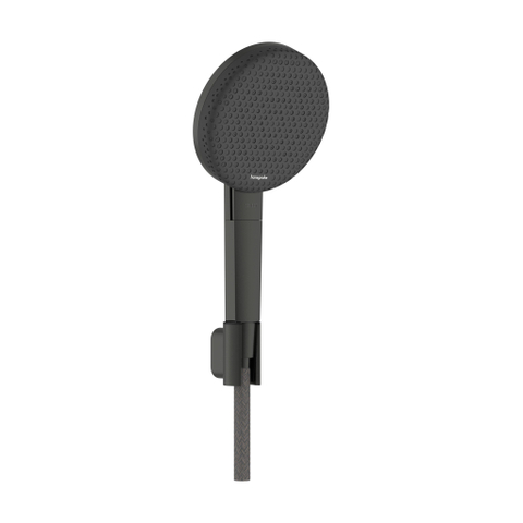 Hansgrohe Raindance Alive Select S Doucheset - 125 - 3jet - ecosmart - met designflex textiel - doucheslang - 160 cm - geborsteld zwart chroom (antraciet) SW1388569