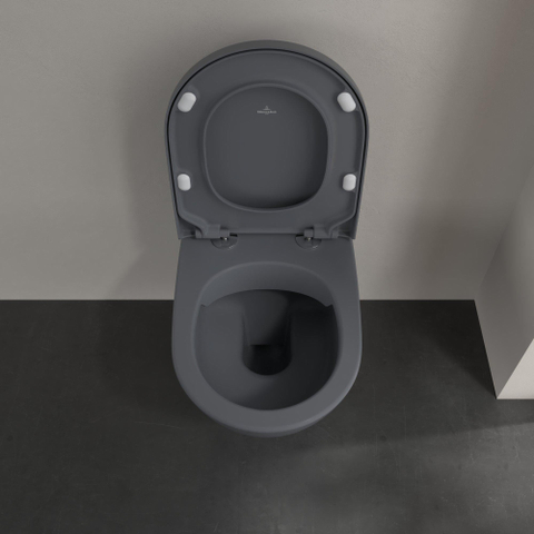 Villeroy & Boch Subway 2.0 wandcloset - 56cm directflush - diepspoel CeramicPlus - Graphite (mat grijs) SW546716