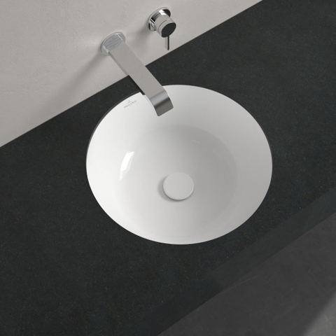 Villeroy & Boch Architectura Lavabo sous-plan - 400 x 400 x 175 mm - blanc Alpin brillant (blanc) - sans trop-plein SW762349
