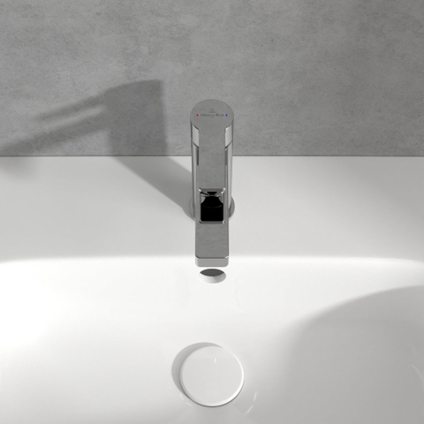 Villeroy & Boch Architectura 1 greeps wastafelkraan - zonder pop up afvoergarnituur - hoogglans chroom SW975128