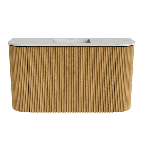 Mondiaz JOYA-DLUX 73.2cm toiletmeubel - ronding links en rechts kleur Oak - Wastafel FAYE positie Midden Zonder kraangat kleur Opalo. SW1422150