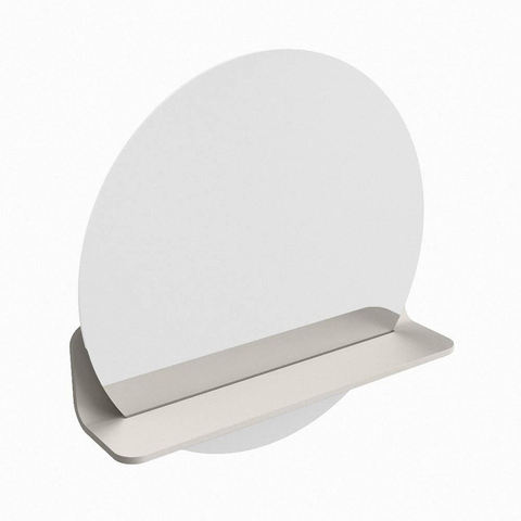 Mondiaz SPOT miroir – Ø 50 cm – avec tablette – Linen (blanc cassé) SW1235552