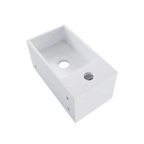 Wiesbaden Julia Fontein links - 35x20x16cm - solid surface - mat wit SW110886