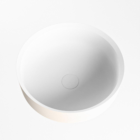 Mondiaz Coss Vasque à poser - 36x36x13cm - rond - à poser - Solid Surface - Lin/Talc SW643486