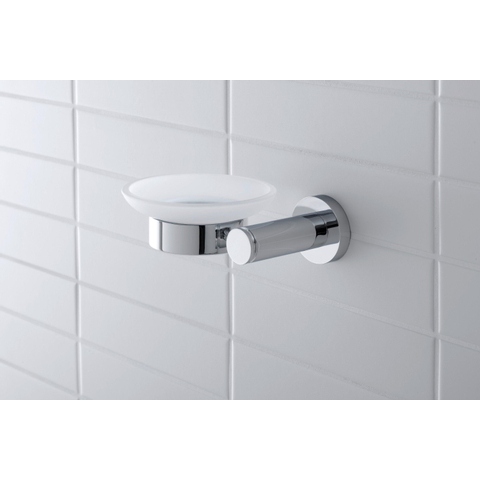 Duravit D-code Zeephouder - glas rechts - hoogglans chroom GA49406