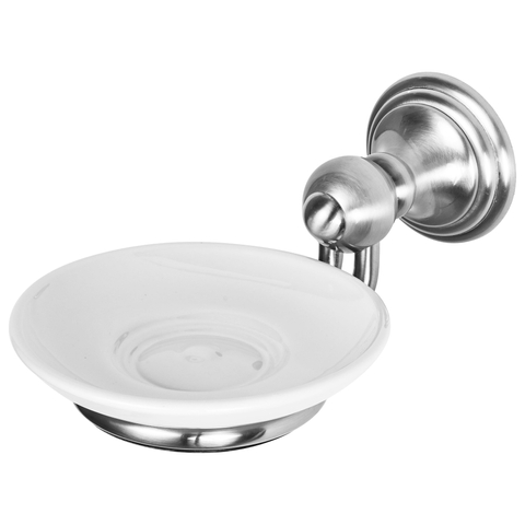 Haceka Allure Porte-savon - modèle mural - céramique - inox brossé SW654090