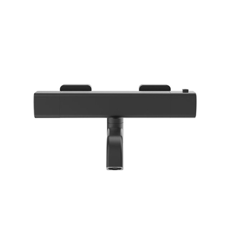 Wiesbaden Rain thermostatische badmengkraan mat-zwart incl. handdoucheset SHOWROOMMODEL SHOW23859