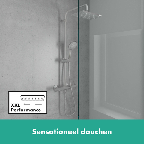 Hansgrohe Vernis Shape Showerpipe - 230 - 1jet - met douche - thermostaat - hoogglans chroom SW651691
