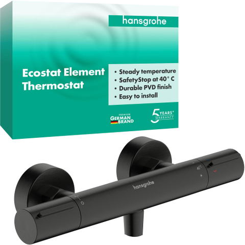 Hansgrohe Ecostat Element opbouw douchethermostaat Brushed Black Chrome SW1566538