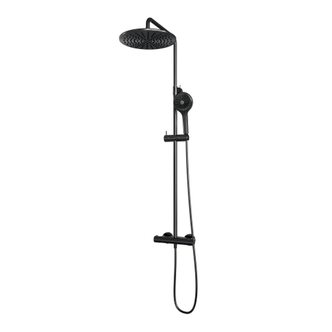 BRAUER Gunmetal Edition opbouw regendoucheset – Ø30 cm hoofddouche – glijstang – ronde handdouche – glijstang 145 cm SW1164726