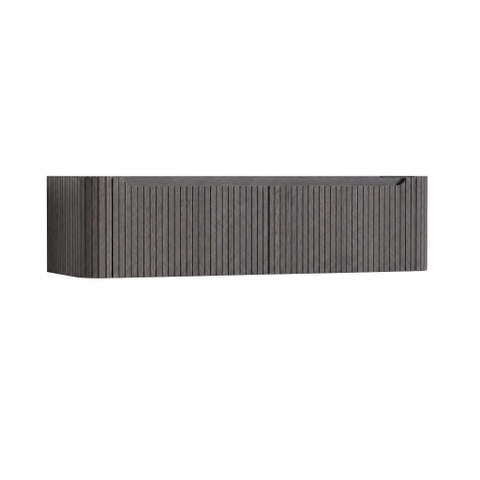 H&R Badmeubelen Juice Wastafelonderkast - 160x45x40cm - afgeronde hoeken - 3D-front - 2 lades - geïntegreerde greep - wenge SW1259445