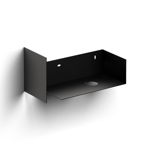 Clou Flush étagère ouverte 44x18x20,5cm avec porte-serviettes gauche acier inoxydable noir thermolaqué SW358027