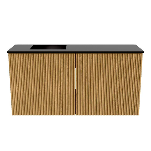 Mondiaz JOYA 80cm meuble de toilette - couleur Chêne - Vasque FAYE position Gauche 1 trou de robinet couleur Urban SW1421186