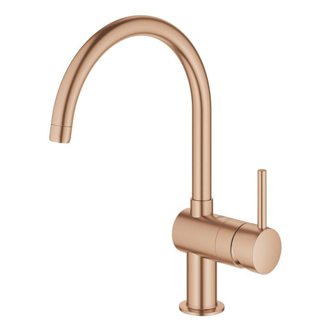 Grohe Minta Keukenkraan - hoog - draaibare ronde uitloop - brushed warm sunset (koper) SW354680