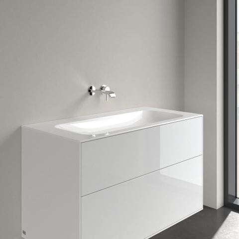 Villeroy & Boch finion meubelwastafel - 100x50cm - zonder kraangat - zonder overloop CeramicPlus - White Alpine (glans wit) SW209390