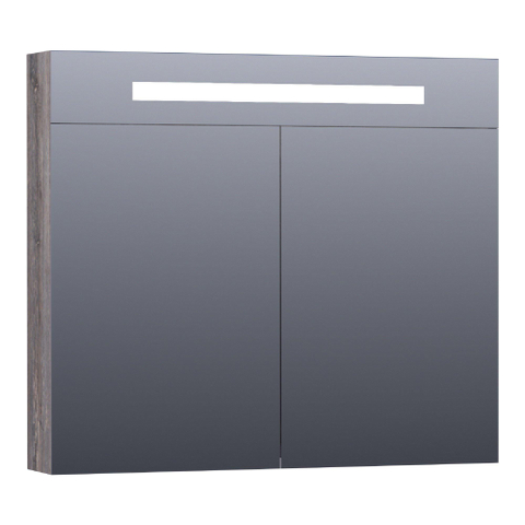 BRAUER Promise Deluxe armoire de toilette – 80 x 70 x 15 cm – LED directe – Driftwood SW499521