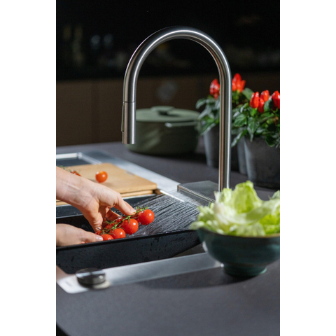 AXOR One afbouwdeel thermostaatmodule 3F BB RVS-look SW1567408