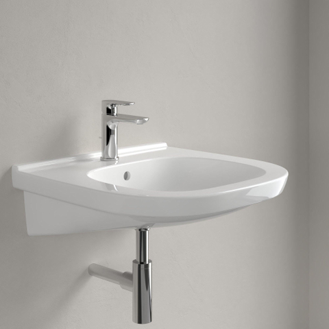 Villeroy & Boch Vicare O.novo Vita wastafel Vita - met 1 kraangat - met overloop - 55x55cm - White Alpine (glans wit) 1025053