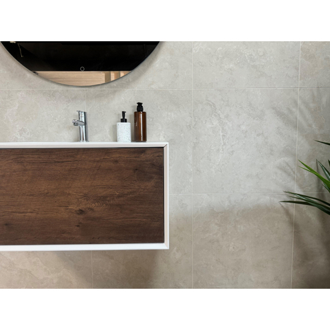 SAMPLE Terravito Favella Keramische wand- en vloertegel - 60x60cm - 9.0mm - gerectificeerd - Bianco SW1242341