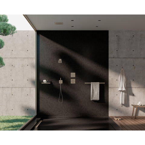AXOR Citterio C douche de tête - 27x27cm - encastré au plafond - brushed nickel (inox) SW1152112