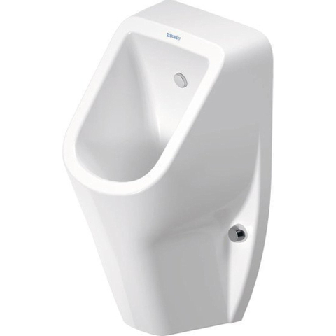 Duravit D-code Urinoir - 305 x 290 mm - verdekte toevoer - rimless - met bevestiging - wit 0315129