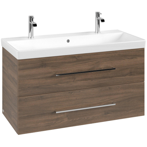 Villeroy & Boch Avento Wastafelonderkast - 2 uittrekladen - 976x514x484mm - Arizona Oak (hout) SW919829
