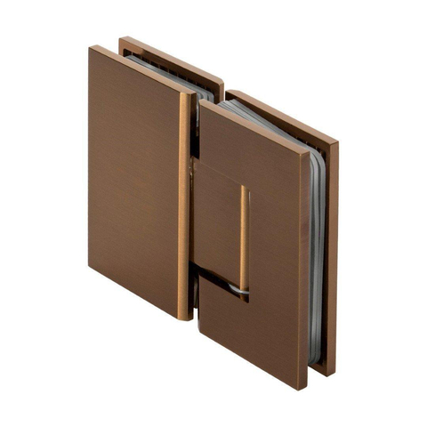 BRAUER Void nisdeur 2-delig helder glas 130x200 omkeerbaar met draaideur 60 aan glas incl. glascoating PVD koper SW486621