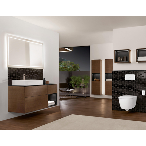 Villeroy & Boch Finion lavabo - dessous meulé 1 trou de robinet 60x47cm - ceramic+ avec trop-plein dissimulé blanc SW106476