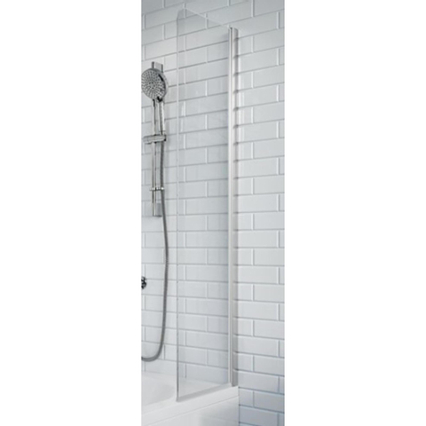 Crosswater Kai badwand 35x128cm met 6mm helder veiligheidsglas links en rechts zilver SW487314