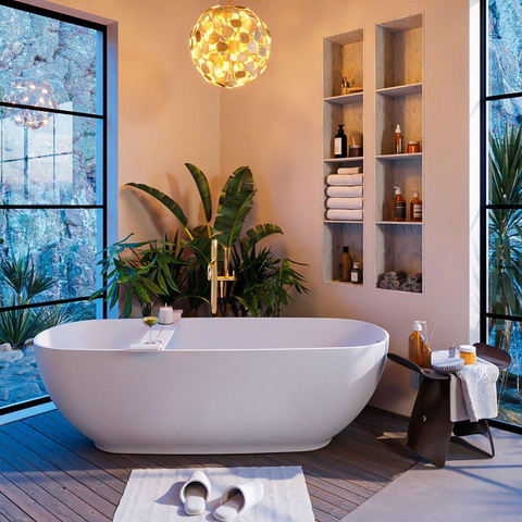 Mondiaz ALAN-DLUX Ensemble de meuble - 130cm - meuble Talc mat - 1 tiroir - Lavabo Cloud Opalo suspendu - vasque Droite - 1 trou de robinet SW806202