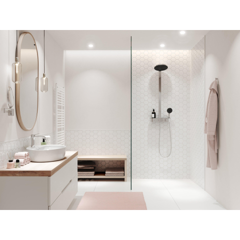 Hansgrohe Pulsify s Howerpipe - 26cm - 2jet - planchet - 40cm - hoogglans chroom SW651114