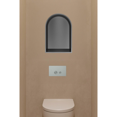 Hotbath &MORE Inbouwbox of inbouwnis Toogmodel - 30x45x10 - PVD - geborsteld zwart SW1246515