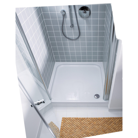 Duravit D-code Kunststof douchebak acryl vierkant - zonder paneel - 80x80cm - met afvoergat - diameter 90mm - wit 0295835
