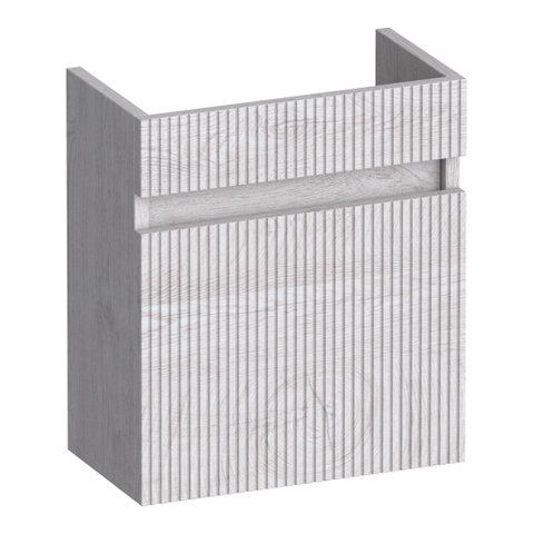 BRAUER Joy Wavy meuble sous lave-mains - 40x45x22cm - porte s'ouvrant à gauche - sans poignée - Forest Seashell SW1204195