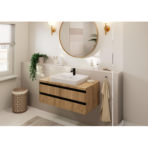 Hansgrohe Vernis Blend Eengreeps wastafelmengkraan - 70 met PopUp - trekwaste - mat zwart SW651439