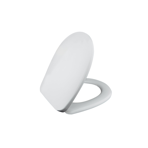 QeramiQ UniSeat toiletzitting - 37.2x43.7cm - d-vorm - softclose - quick release - glans wit SW955781