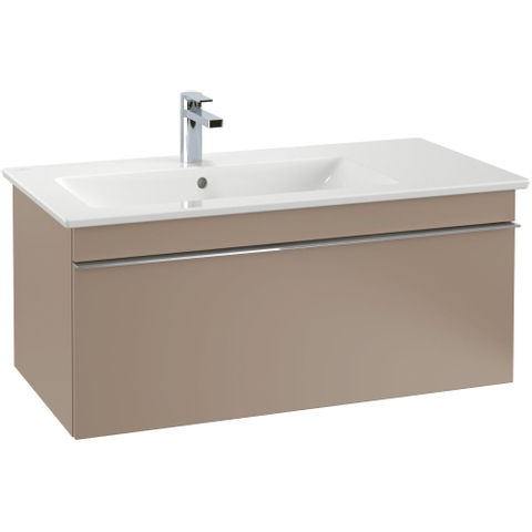 Villeroy & Boch Venticello Lavabo pour meuble avec lavabo gauche 100x50cm avec 1 trou pour robinetterie (et 2 trous perçables) avec trop plein blanc 1025126