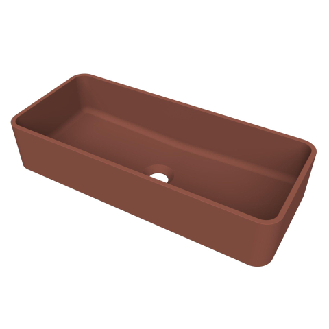 Arcqua Case vasque à poser - rectangulaire - 60x26cm - terracotta mat SW1209081