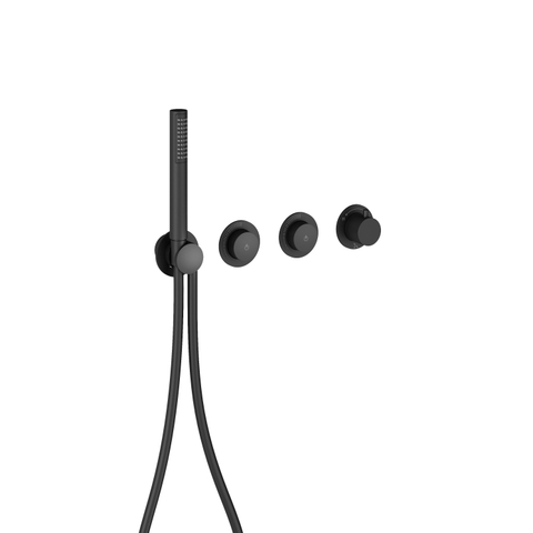Crosswater Module MRPO Push 2 robinet encastré - douche - avec douchette à main - noir mat SW1386734