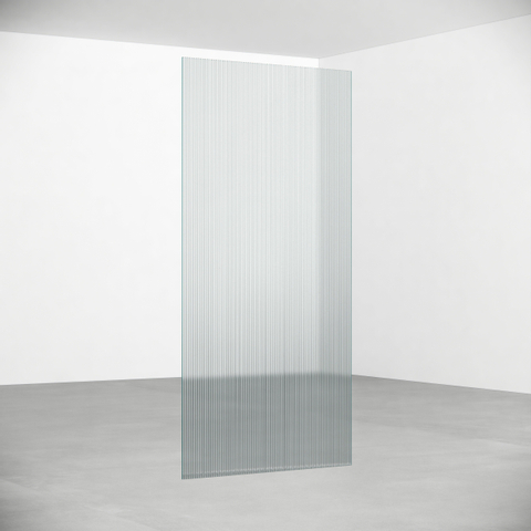 Fortifura Galeria Douche à l'italienne - verre strié - 60x200cm - 8mm - nano - profilé encastrable invisible SW1170608