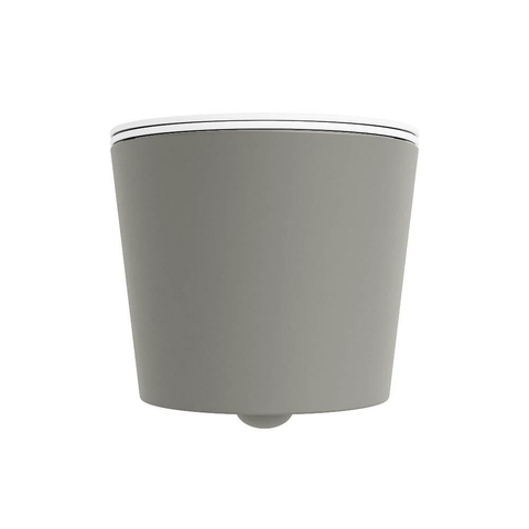 Mondiaz LAVIE hangtoilet – spoelrandloos – 36 x 53 cm – met softclose zitting – Smoke (lichtbruin), zitting Talc (wit) SW1208763