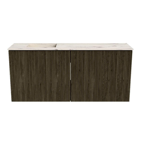 Mondiaz JOYA-DLUX 90cm meuble de salle de bains WC - couleur Shadow - Vasque FAYE position Gauche Sans trou de robinet couleur Nata. SW1424961