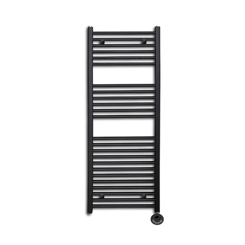 Sanicare Lumara Radiateur electrique - 120x50cm - 750W - thermostat noir - en bas à droite - aluminium - noir mat SW1581512