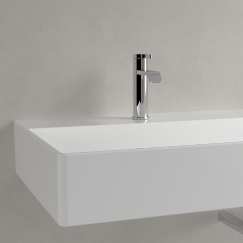Villeroy & Boch memento 2.0 wastafel onderzijde - geslepen - 120x47cm - zonder overloop - 2 kraangaten CeramicPlus - White Alpine (glans wit) SW358465